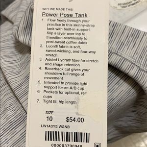Lululemon power pose tank